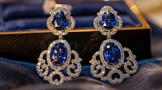 boucles d'oreilles saphir